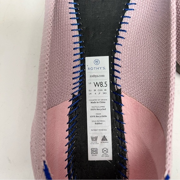 Rothy's The Point Petal Pink Solid Flat Size 8.5 - Picture 7 of 8